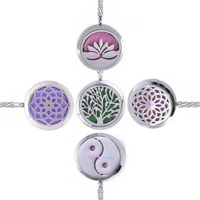 Stainless Steel Dream Catcher Oil Diffuser Necklace