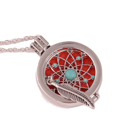 Feather Pendant Oil Diffuser Necklace