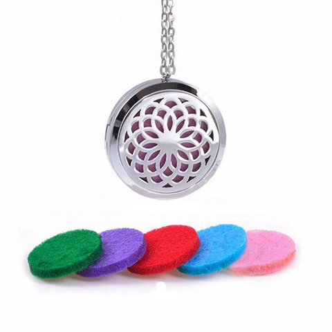 Stainless Steel Dream Catcher Oil Diffuser Necklace